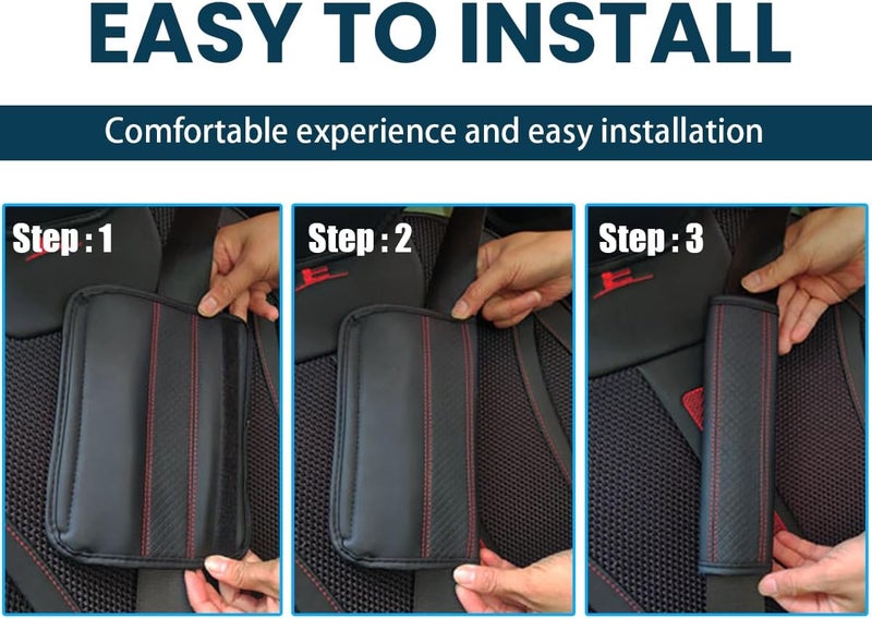 Osilly Car Seat Belt Pads, 2 Pack Fiber Leather Seatbelt Shoulder Strap Covers, Comfort Driving & Protect Your Neck, Universal Safety Strap Cover for Auto SUV Truck Airplane Backpack (Black/Green) - Image 5